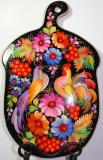 Petrykivka style, hand painted Cutting board